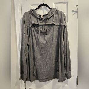 Gray Hooded Sweatshirt